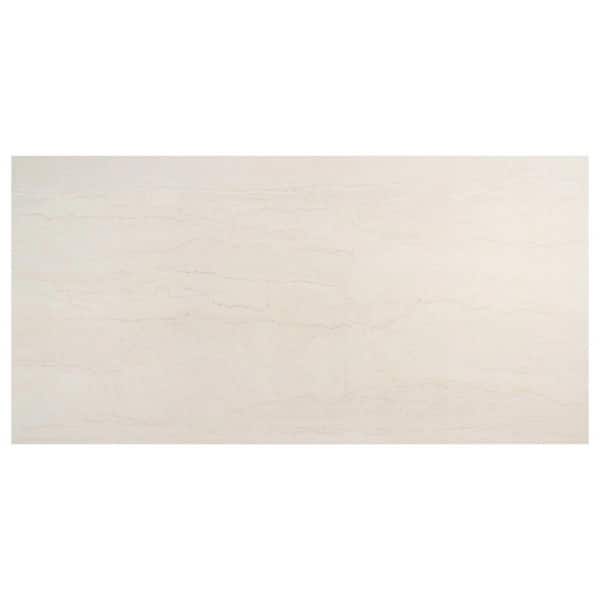 Ardino Cream 4 in. x 0.35 in. Limestone Look Matte Porcelain Floor and Wall Tile Sample