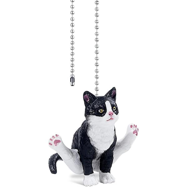 Cat Ceiling Fan Pull Chain Cute Gym Cat Charm 12 in. Beaded Fan Light Pull Chains with Connector for Kids Room