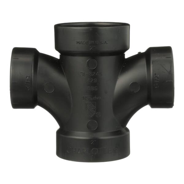 Charlotte Pipe 2 in. x 1-1/2 in. ABS DWV Dbl San Tee