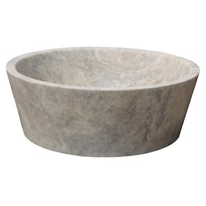 Tapered Natural Stone Vessel Sink in Grey