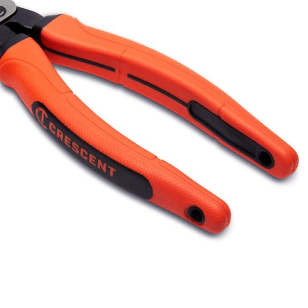 Crescent - 8 in. Z2 High Leverage Long Nose Pliers with Dual Material Grips