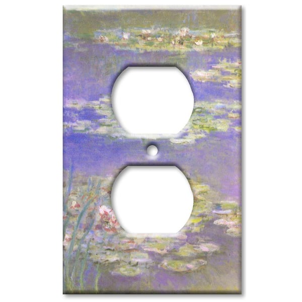 Art Plates Blue 1-Gang Duplex Outlet Wall Plate