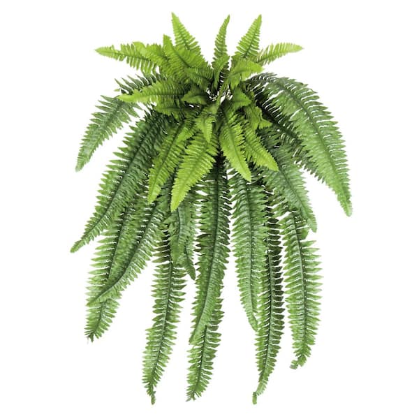 36 in. Artificial Boston Fern Leaf Stem Plant Greenery Foliage Bush