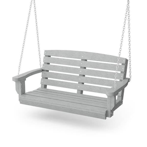 Wildridge Classic 2-Person Light Gray Plastic Porch Swing