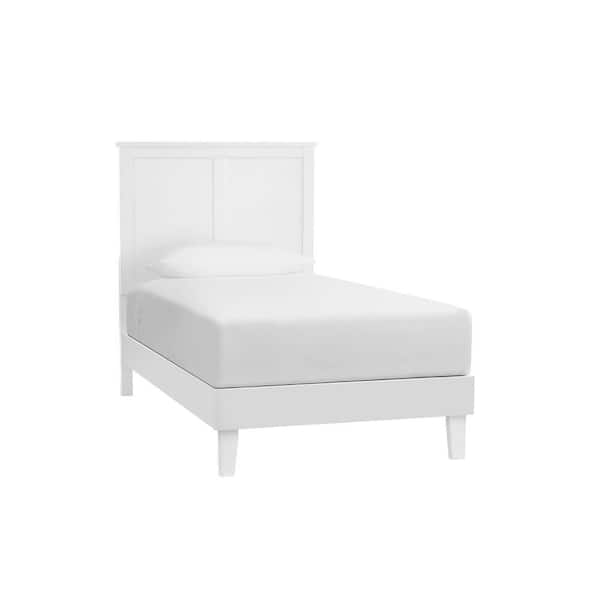 Stylewell Granbury White Wood Twin, Home Depot Twin Bed Frame