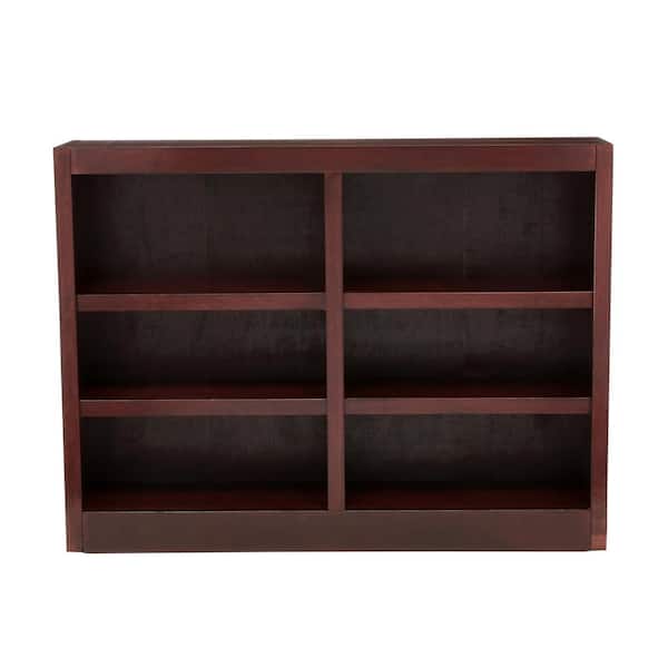 Concepts In Wood 36 in. Cherry Wood 6-shelf Standard Bookcase with Adjustable Shelves