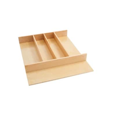 Honey-Can-Do 2.35 in. H x 17.75 in. W x 17.35 in. D Walnut Bamboo and MDF  Expandable Drawer Organizer with Adjustable Dividers KCH-09433 - The Home  Depot