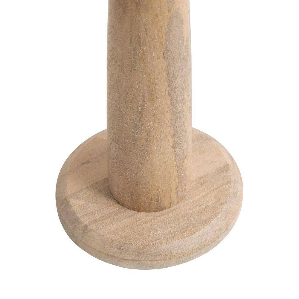 Jakob 12 in. Natural Round Solid Wood End Table - thumbnail 3