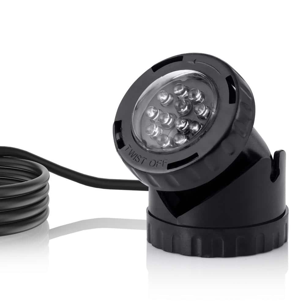 White Submersible LED Landscape Light with Photocell & Transformer