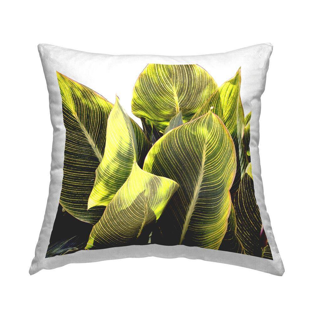 Lush Green Leaves Green Floral Polyester 18 in. x 18 in. Throw Pillow price history on PriceWatchPro