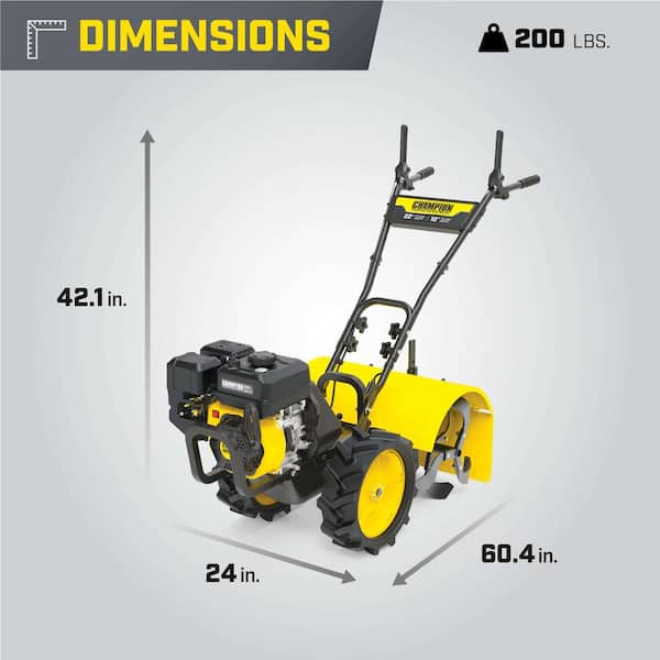 Champion Power Equipment 22 in. Counter Rotating Gas Rear Tine