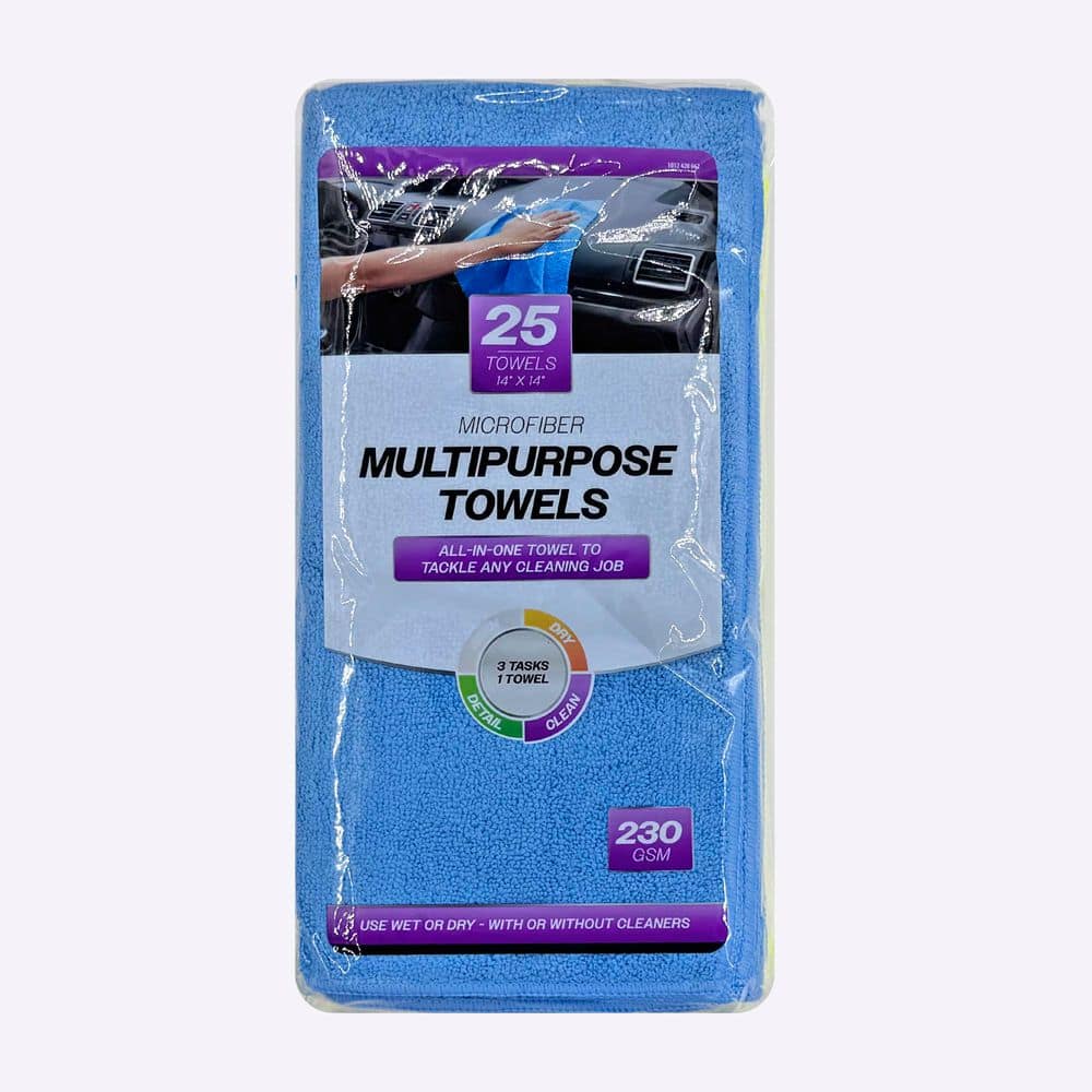 Multi-Purpose Microfiber Cleaning Towels 25PK MPX-686767 - The