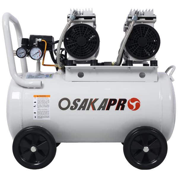 8 gal. 2.5 HP 115 PSI Ultra Quiet and Oil-Free Electric Air Compressor in Gray
