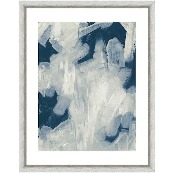 Vintage Print Gallery "Abstract brushstrokes I" Framed Archival Paper Wall Art (20 in. x 24 in. in full size)