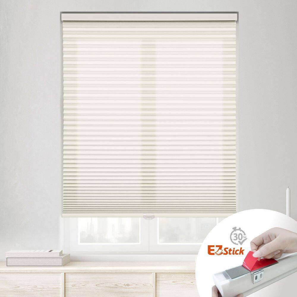 Ivory Cordless Light Filtering EZ Stick No Tools No Drill Eco Polyester Cellular Shades-39.5 in. W x 36 in. L price history on PriceWatchPro