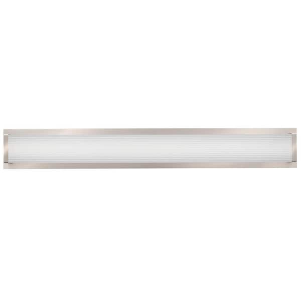 Lithonia Lighting Traditional Square 3-Light Brushed Nickel 3000K LED Vanity Light Bar