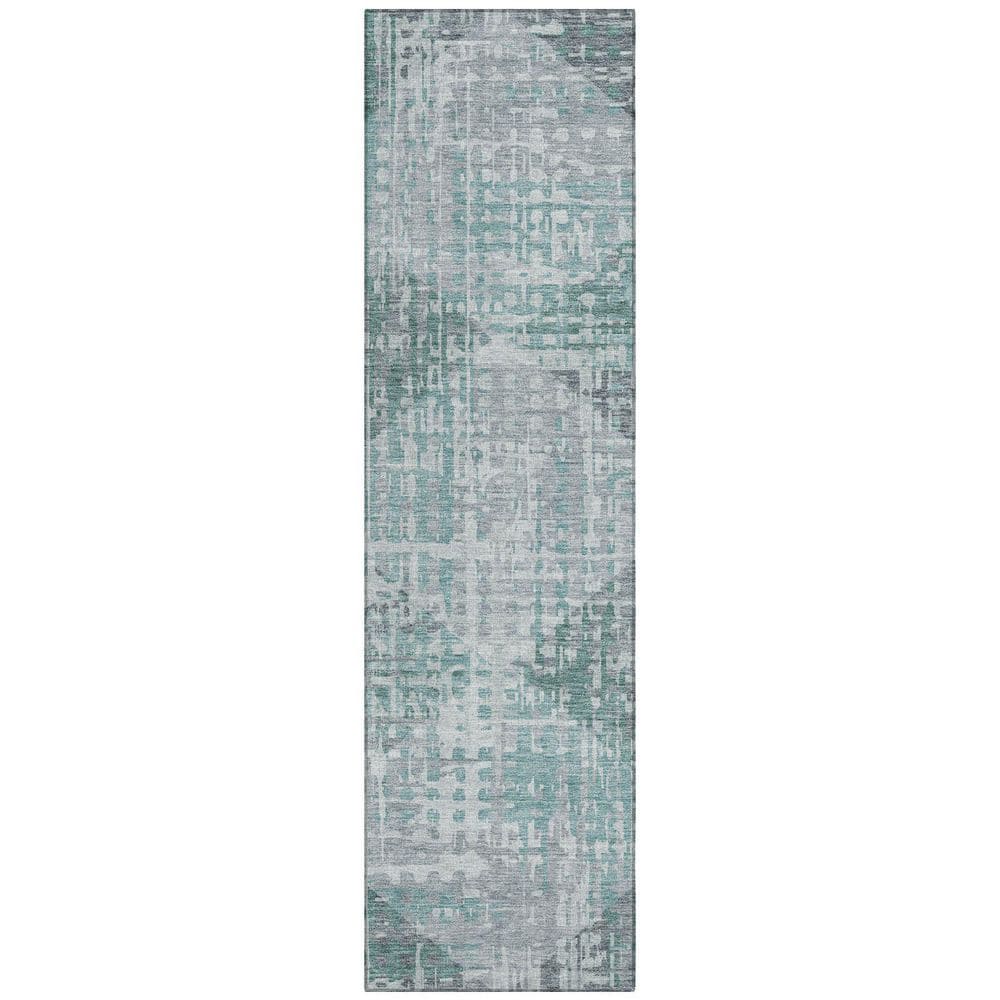 Chantille Machine Washable Indoor/Outdoor Abstract ACN2026 Teal 2 ft. 3 in. x 7 ft. 6 in. Runner Rug price history on PriceWatchPro