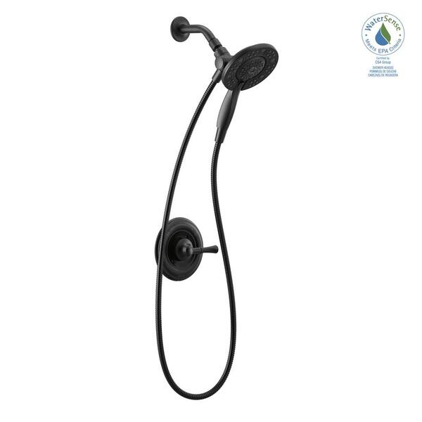Delta In2Ition 4-Setting Shower Head – Matte Black, Certified Refurbished, Watersense