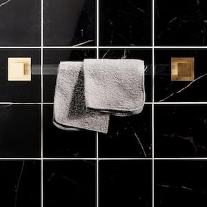 Marmo Marble Black 6 in. x 6 in. Polished Porcelain Floor and Wall Tile (7.02 sq. ft./Case)