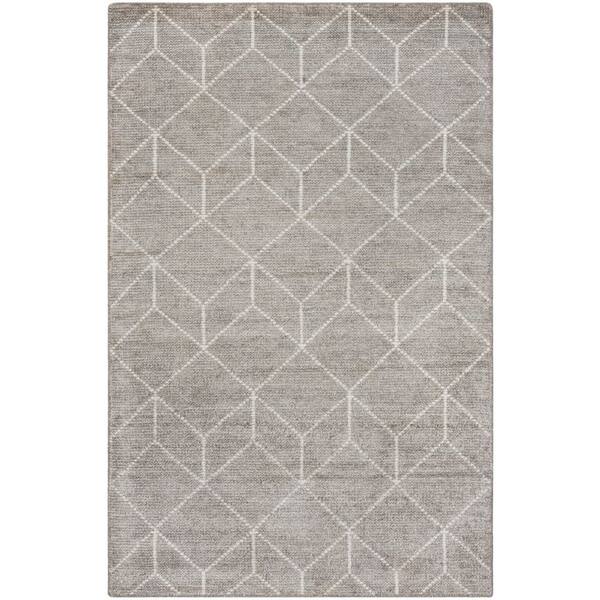 Stone Wash 4 ft. x 6 ft. Silver Geometric Area Rug