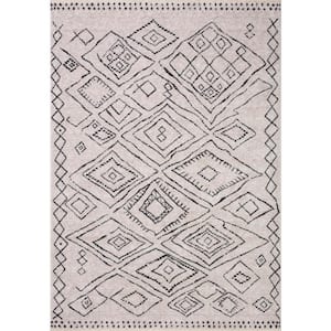 Vance Dove/Charcoal 2 ft. 7 in. x 12 ft. Morrocan Runner Area Rug