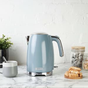 Brighton 1.7 l 7-Cup Sky Blue Stainless Steel Electric Kettle with Auto Shut-Off and Boil-Dry Protection