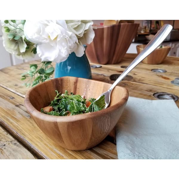 Lipper Beige Wavy Rim Bowl (Set of 4) 1173-4 The Home Depot