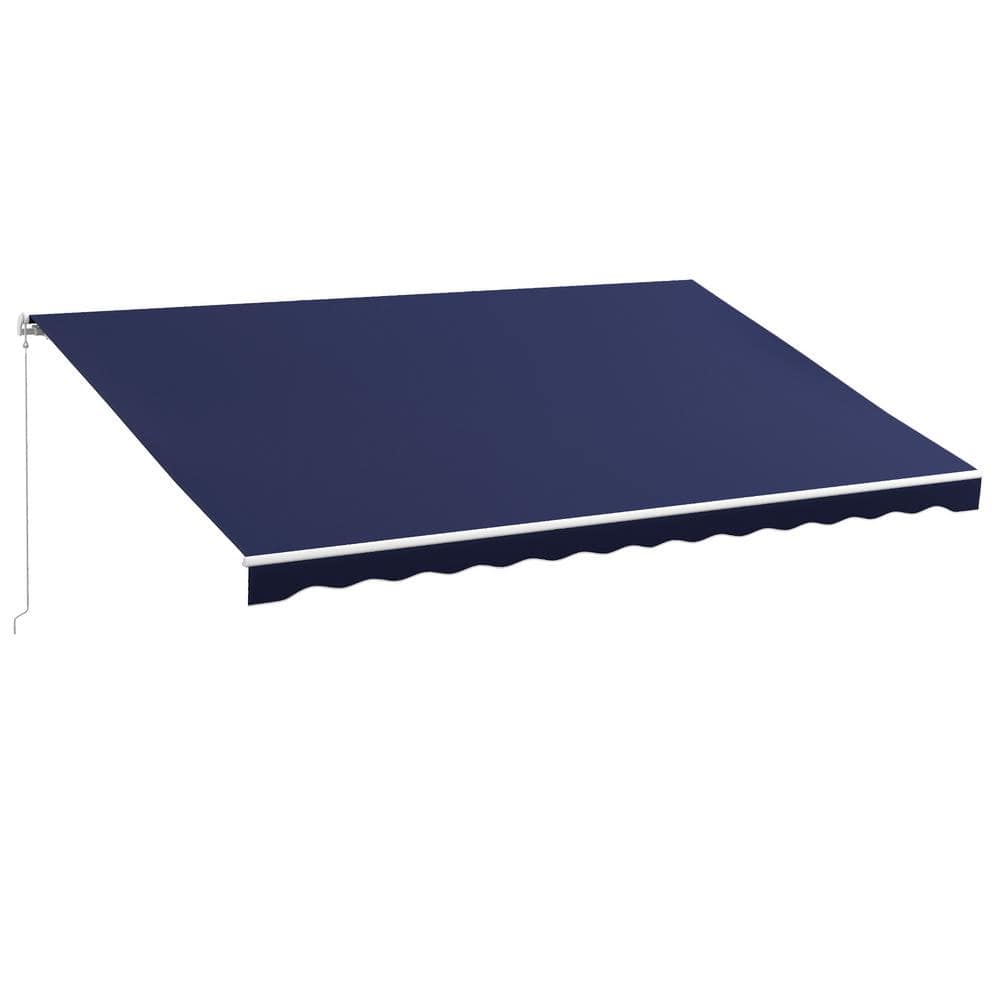 16 ft. x 10 ft. Polyester Retractable Electric Awning with Remote Controlle