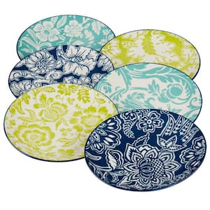Tapestry Multicolor Canape Salad Plates (Set of 6)