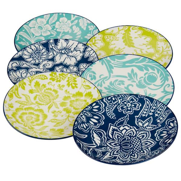 Certified International Tapestry Multicolor Canape Salad Plates (Set of 6)