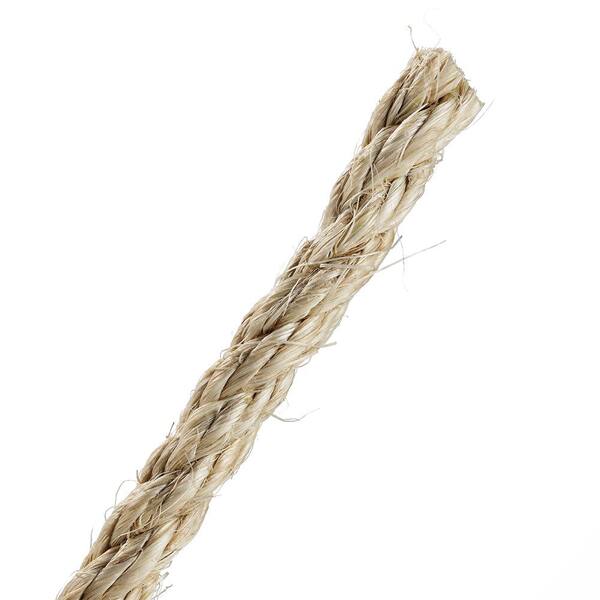 1/4 in. x 50 ft. 3-Strand Twisted Sisal Rope