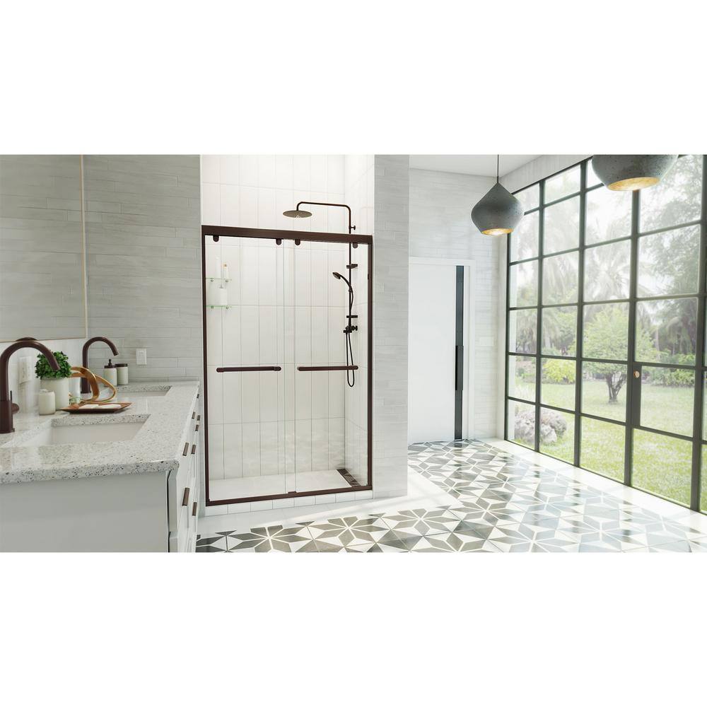 Charisma-X Oil Rubbed Bronze Frameless Sliding Shower Door