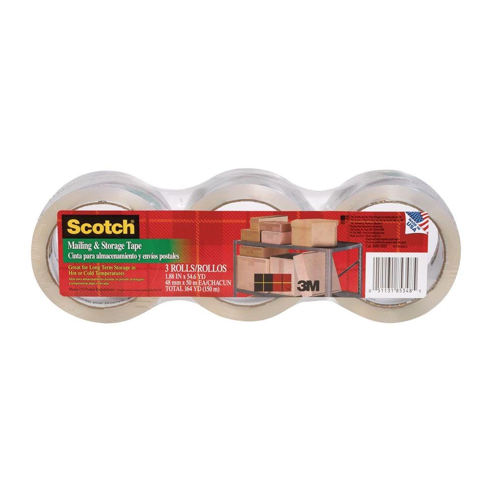 3M Scotch® 1 7/8 x 54.6 Yards Clear Heavy-Duty Shipping and