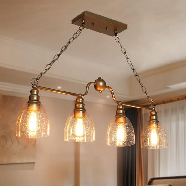 Uolfin Mid-Century Kitchen Island Linear Pendant Light 4
