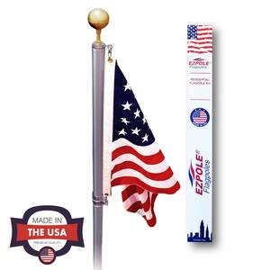 Defender 17 ft. Sectional Flagpole Kit with Swivels