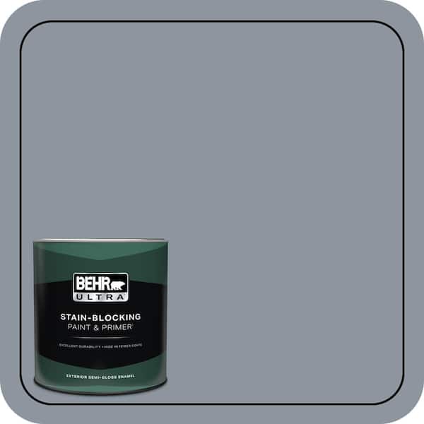 BEHR ULTRA 1 qt. #750F-4 Raging Sea Semi-Gloss Enamel Exterior Paint & Primer
