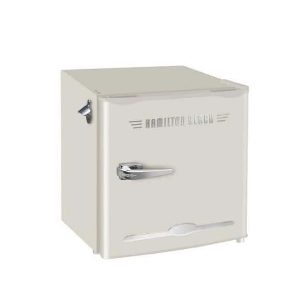 Hamilton Beach 19.69 in. Wide 1.6 cu. ft. Retro Mini Refrigerator in Off-White (Cream)