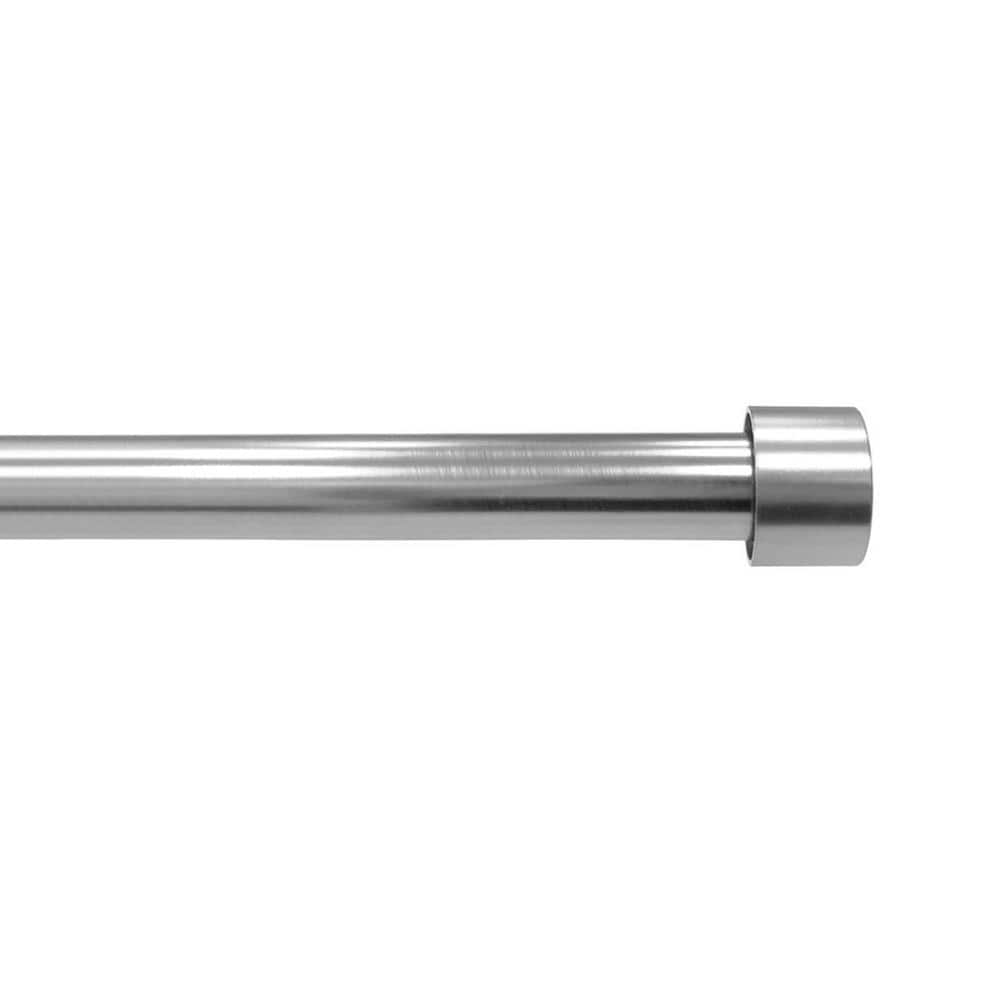 36 in. - 66 in. Adjustable Single Curtain Rod 3/4 in. Dia. in Brushed Nickel with End Cap finials price history on PriceWatchPro