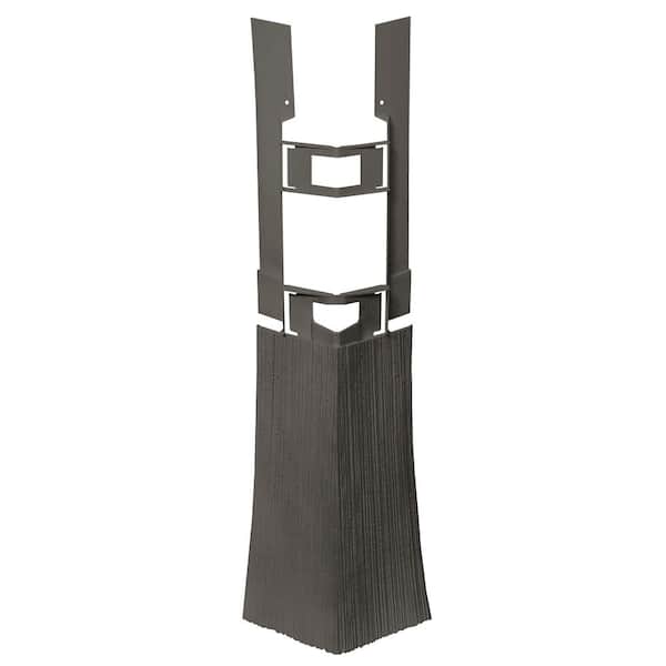 Novik NovikShake 4.75 in. x 9.25 in. HS Hand Split Shake Corner Polymer Corner in Rockaway Gray (5 Per Box, 3.85 lin. ft.)