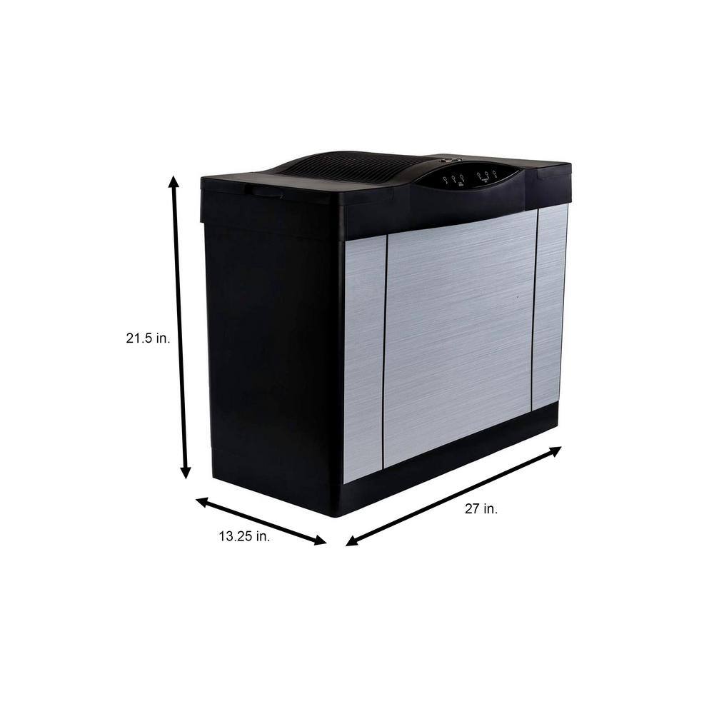 AIRCARE Black and Brushed Nickel Evaporative Humidifier with Digital Controls
