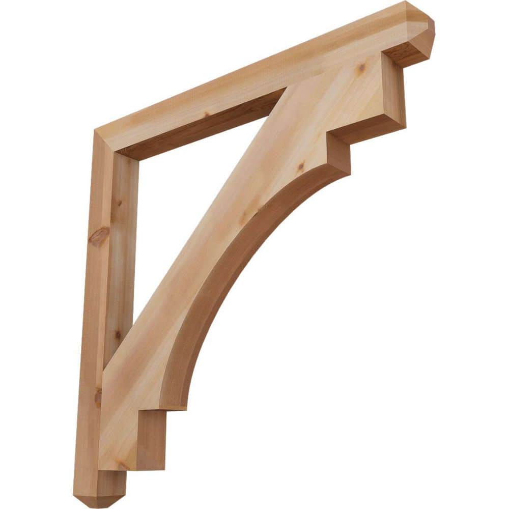 3.5 in. x 44 in. x 44 in. Western Red Cedar Merced Craftsman Smooth Bracket price history on PriceWatchPro