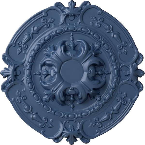 Ekena Millwork 16-3/8" x 1-3/4" Southampton Urethane Ceiling Medallion (Fits Canopies upto 2-3/4"), Hand-Painted Americana