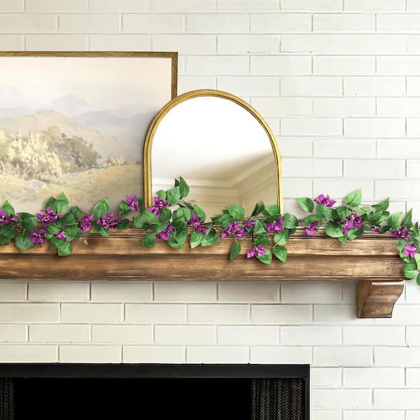 6 ft. Purple Artificial Bougainvillea Flower Garland Hanging Vine