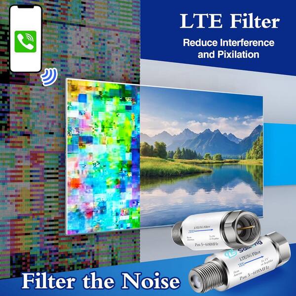 thumbnail image 2 of LTE Filter Improves TV Antenna Signals -5G LTE Filter For TV Amplifier Signal Purifier, Filter Reduce Interference From Cell Phones Towers(Frequency Range 5-699Mhz 2 of 10