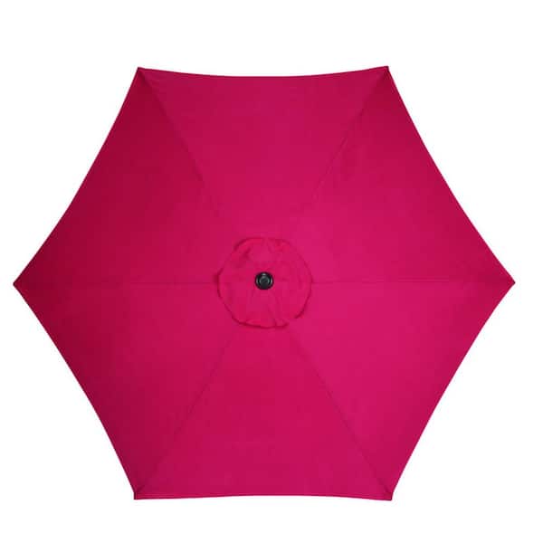 LIVING ACCENTS 9 ft. Market Patio Umbrella Tilt Table Red