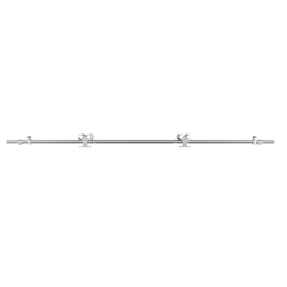 78-3/4 in. x 3/4 in. Stainless Steel Urbano Rail Sliding Door Hardware Kit