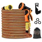 3/4 in. 100 ft. Expandable Garden Hose Flexible Water Hose with 10 Function Nozzle Durable 3750D Water Hose No Kink
