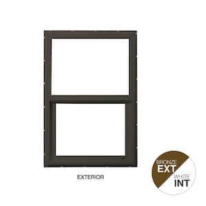 23.5 in. x 35.5 in. Select Series Single Hung Vinyl Bronze Window with White Int HP2+ Glass, and Screen
