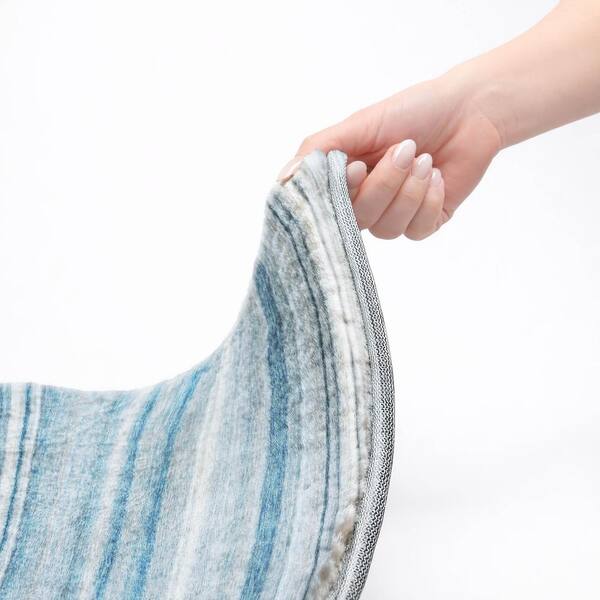 Dream Shag Premium Machine Washable Abstract ADS529 Blue 10 ft. x 14 ft. Area Rug