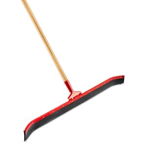 36 in. Curved Rubber Floor Squeegee with 60 in. Wood Handle